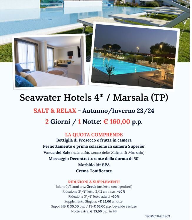 Seawater Hotel Offerte Benessere Sicilia Dreaming Sicily